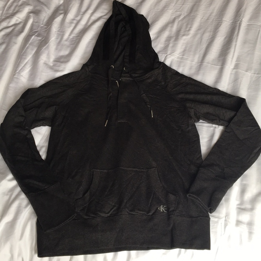 Calvin Klein dark grey 3/4 zip hoodie